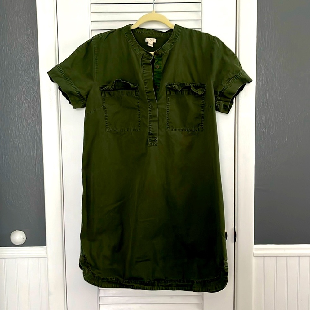 J. Crew Green Utility Dress
